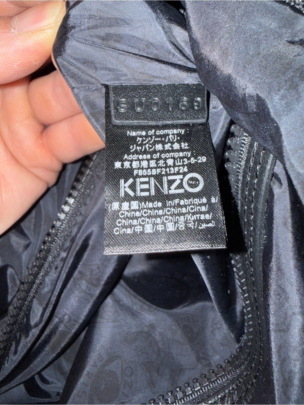 Kenzo Black Backpack with White PARIS Graphic - Picture 9 of 9